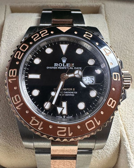 2023 Rolex GMT-Master II "Rootbeer" 40MM Black Dial Two-Tone Oyster Bracelet (126711CHNR)