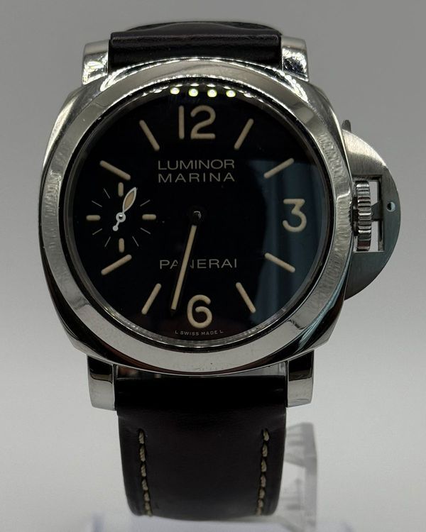 2011 Panerai Luminor Marina 44MM Black Dial Leather Strap (PAM00367)