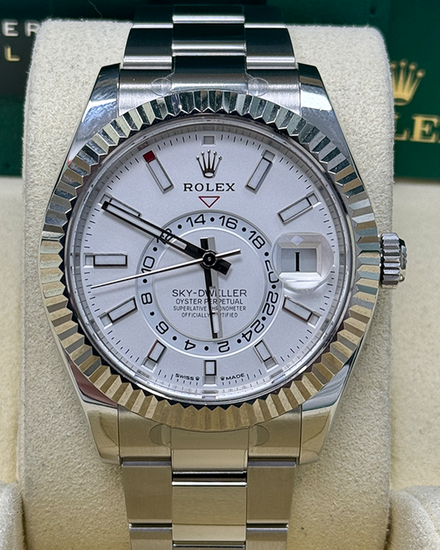 2024 Rolex Sky-Dweller 42MM White Dial Oyster Bracelet (336934)