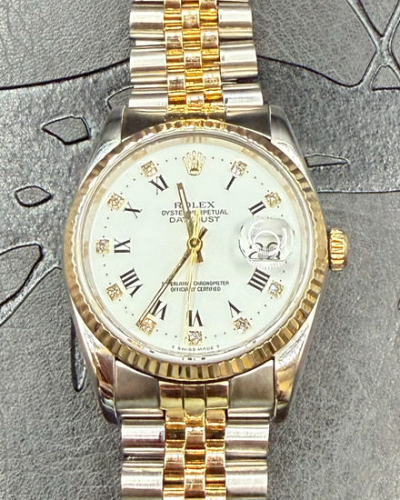 1993 Rolex Datejust 36MM White Dial Two-Tone Jubilee Bracelet (16233)