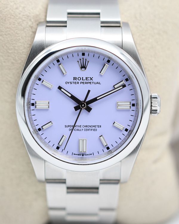 Rolex Oyster Perpetual 36MM Lavender Dial Oyster Bracelet (126000)