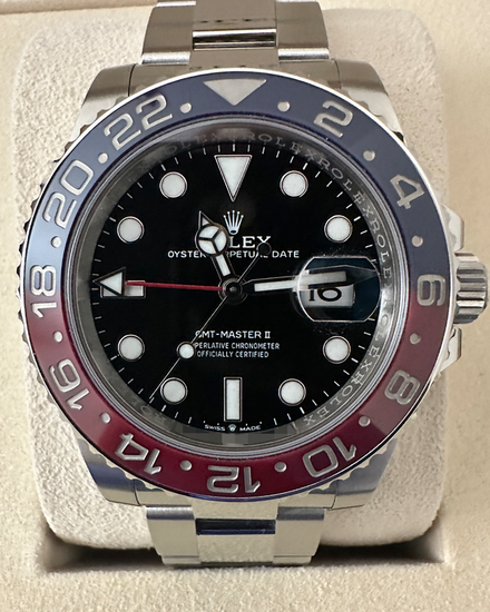 2025 Rolex GMT-Master II "Pepsi" 40MM Black Dial Oyster Bracelet (126710BLRO)