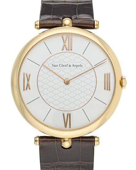 Van Cleef & Arpels Pierre Arpels 42MM White Dial Leather Strap (VCARO3GO00)