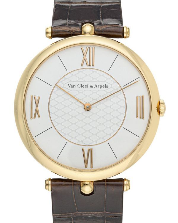 Van Cleef & Arpels Pierre Arpels 42MM White Dial Leather Strap (VCARO3GO00)
