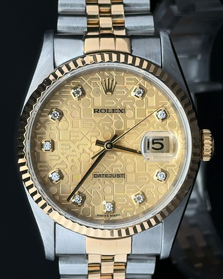 1995 Rolex Datejust 36MM Champagne "Jubilee" Dial Two-Tone Jubilee Bracelet (16233)