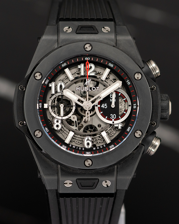 2019 Hublot Big Bang Unico "Black Magic" 45MM Skeleton Dial Rubber Strap (411.CI.1170.RX)