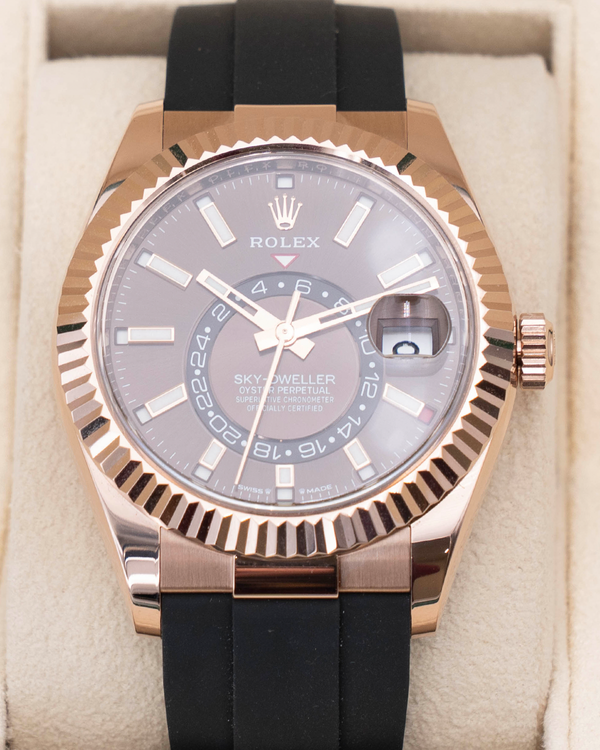 2024 Rolex Sky-Dweller 42MM Chocolate Dial Oysterflex Strap (336235)