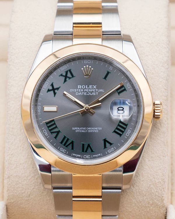 2018 Rolex Datejust "Wimbledon" 41MM Slate Dial Two-Tone Oyster Bracelet (126303)