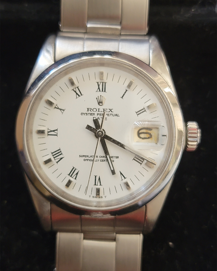 Rolex Oyster Perpetual Date 34MM White Dial Oyster Bracelet (1500)