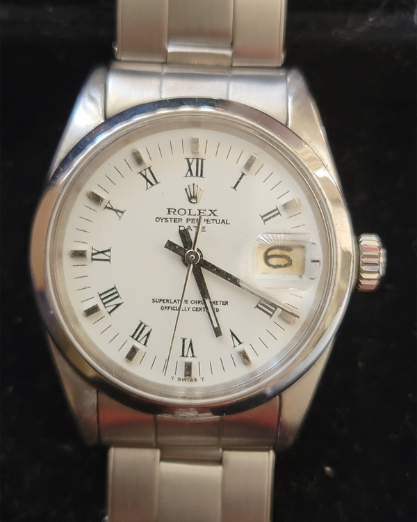 Rolex Oyster Perpetual Date 34MM White Dial Oyster Bracelet (1500)