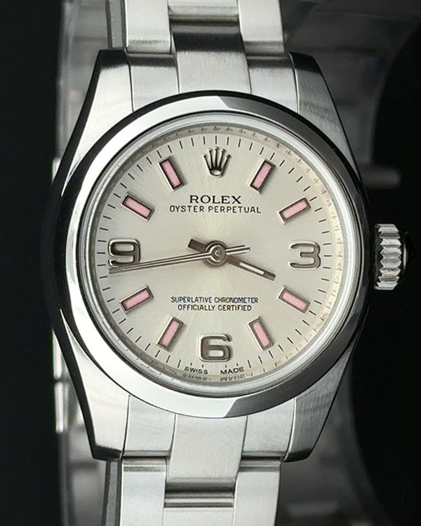 2012 Rolex Oyster Perpetual 26MM Silver Dial Oyster Bracelet (176200)