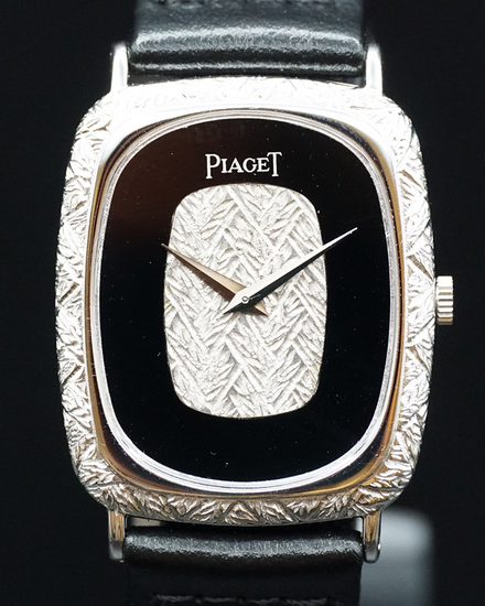 Piaget Classique 26MM Black Dial Aftermarket Leather Strap (9251)