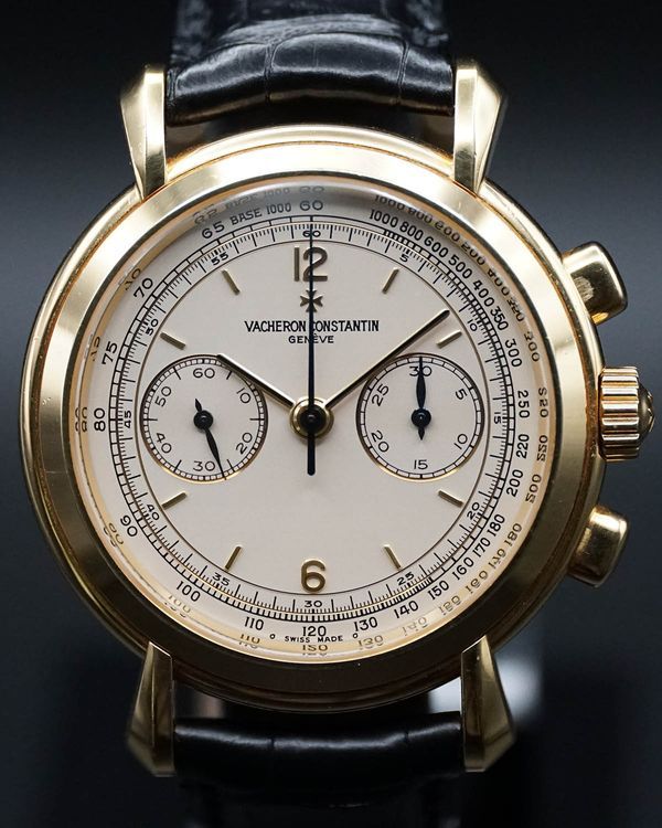 Vacheron Constantin Historiques Chronograph 37MM Silver Dial Leather Strap (47101)