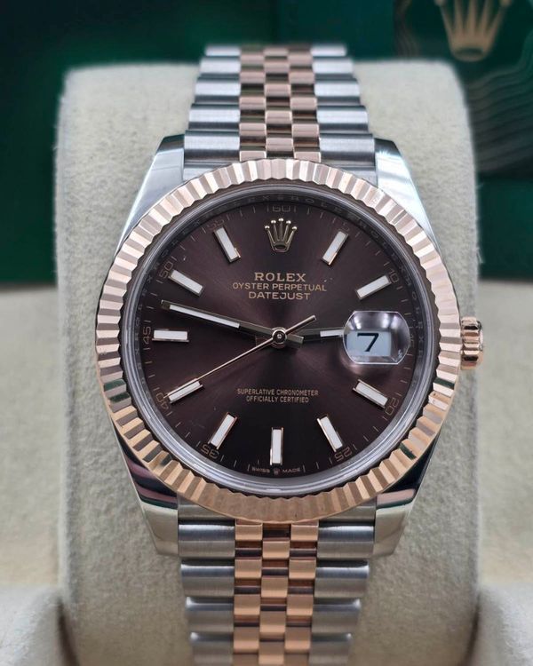 2022 Rolex Datejust 41MM Chocolate Dial Two-Tone Jubilee Bracelet (126331)