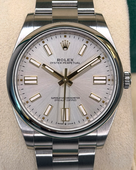 2024 Rolex Oyster Perpetual 41MM Silver Dial Oyster Bracelet (124300)