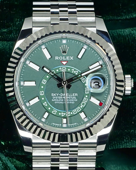 2026 Rolex Sky-Dweller 42MM Green Dial Jubilee Bracelet (336934)