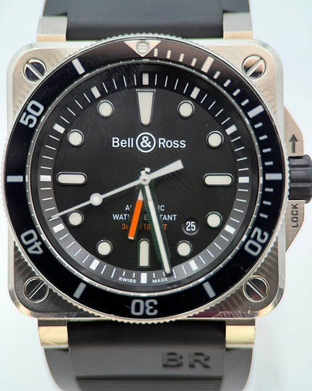 2016 Bell & Ross BR 03-92 Diver 42MM Black Dial Rubber Strap (BR0392-D-BL-ST/SRB)