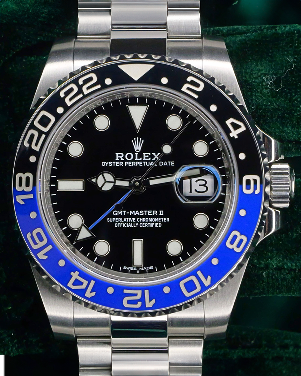 Rolex GMT-Master II "Batman" 40MM Black Dial Oyster Bracelet (116710BLNR)