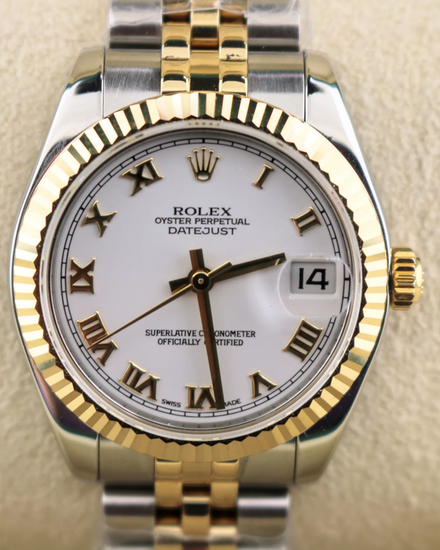 2005 Rolex Lady-Datejust 31MM White Dial Two-Tone Jubilee Bracelet (178273)