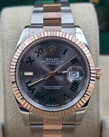 2024 Rolex Datejust "Wimbledon" 41MM Slate Dial Two-Tone Jubilee Bracelet (126331)