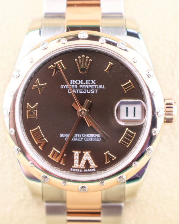 2012 Rolex Datejust 31MM Chocolate Dial Two-Tone Oyster Bracelet (178341)