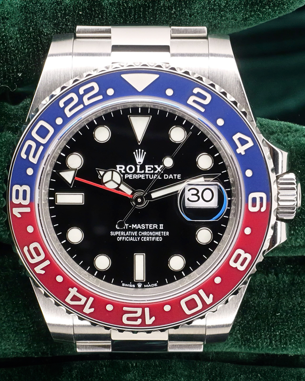 Rolex GMT-Master II "Pepsi" 40MM Black Dial Oyster Bracelet (126710BLRO)