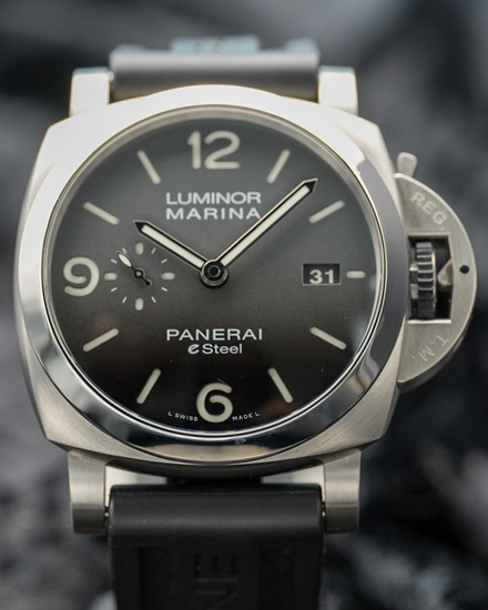 2022 Panerai Luminor Marina "Grigio Roccia" 44MM Grey Dial Rubber Strap (PAM01358)