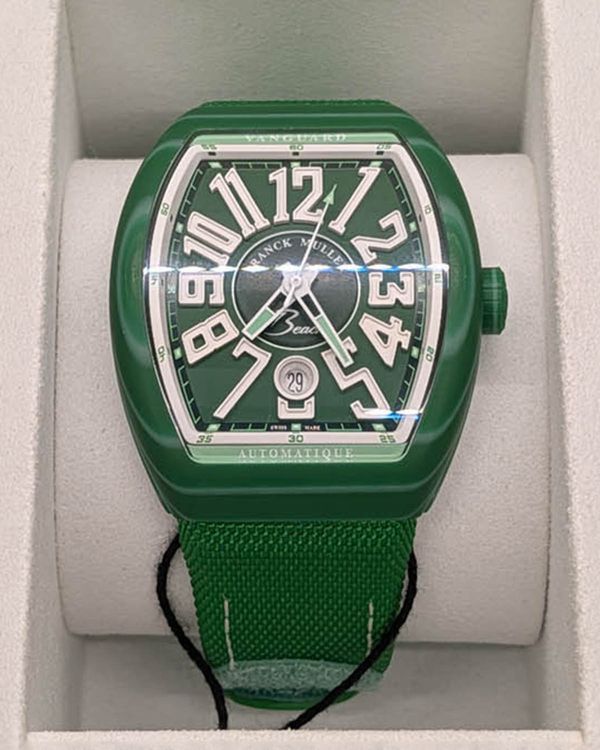 2025 Franck Muller Vanguard Beach 41MM Green Dial Textile Strap (V41 SC DT BEACH VRV EGF 3)