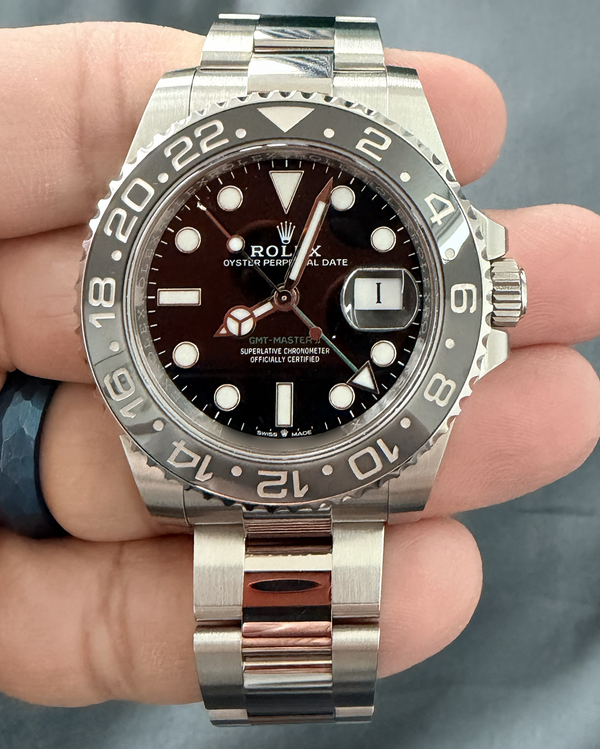 2026 Rolex GMT-Master II "Bruce Wayne" 40MM Black Dial Oyster Bracelet (126710GRNR)