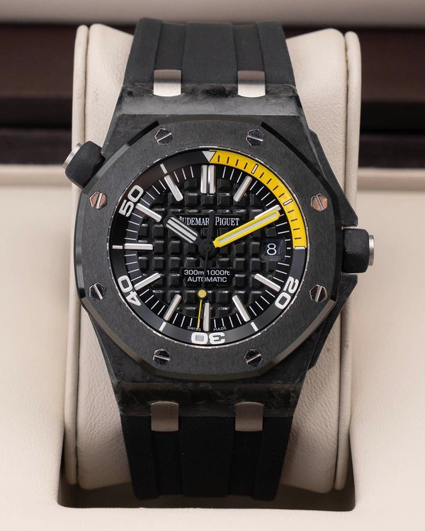 2013 Audemars Piguet Royal Oak Offshore Diver "Spain European Champion" L.E. 42MM Black Dial Rubber Strap (15706AU.OO.A002CA.99)