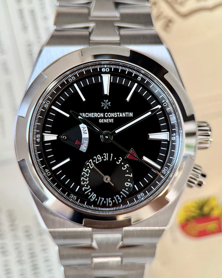 2021 Vacheron Constantin Overseas Dual Time 41MM Black Dial Steel Bracelet (7900V/110A-B546)