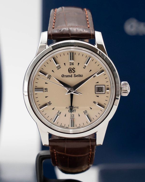 2025 Grand Seiko Elegance GMT 39.5MM Ivory Dial Leather Strap (SBGM221)