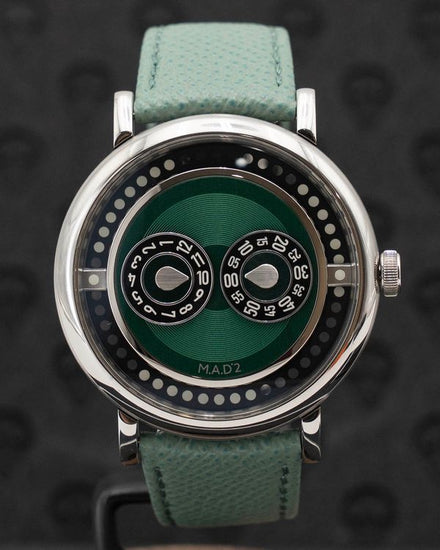 MB&F MAD Edition 2 42MM Green Dial Leather Strap (M.A.D 2)