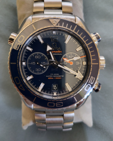 2022 Omega Seamaster Planet Ocean 600M Chronograph 45.5MM Blue Dial Steel Bracelet (215.30.46.51.03.001)