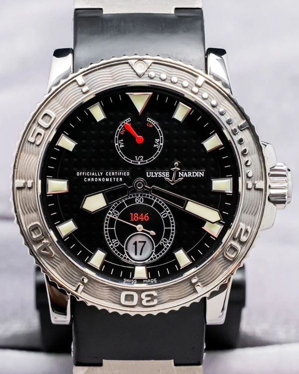 Ulysse Nardin Marine Diver 42.7MM Black Dial Rubber Strap (263-33)
