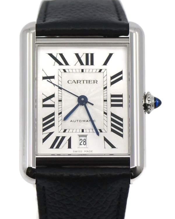 Cartier Tank Must 31MM Silver Dial Leather Strap (WSTA0141)