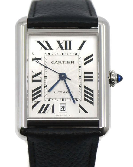 Cartier Tank Must 31MM Silver Dial Leather Strap (WSTA0141)