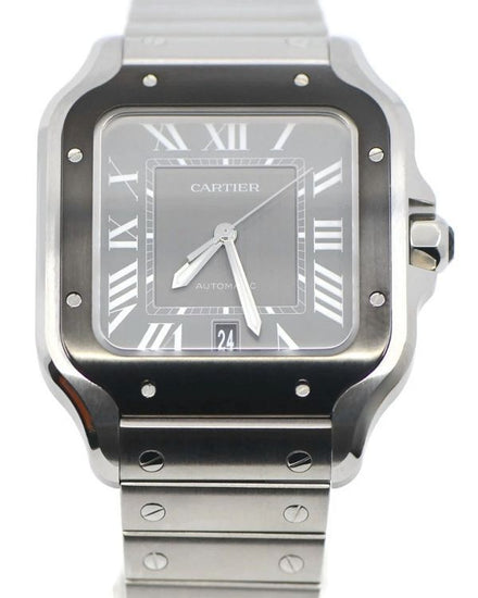 2026 Cartier Santos De Cartier 40MM Black Dial Steel Bracelet (WSSA0037)