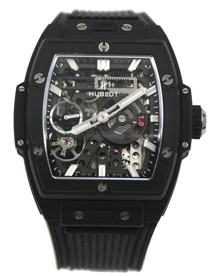 Hublot Spirit Of Big Bang Meca-10 Black Magic 45MM Skeleton Dial Rubber Strap (614.CI.1170.RX)