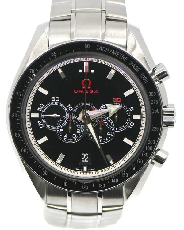 2009 Omega Speedmaster Specialties Olympic Games "Broad Arrow" 44.25MM Black Dial Steel Bracelet (321.30.44.52.01.001)