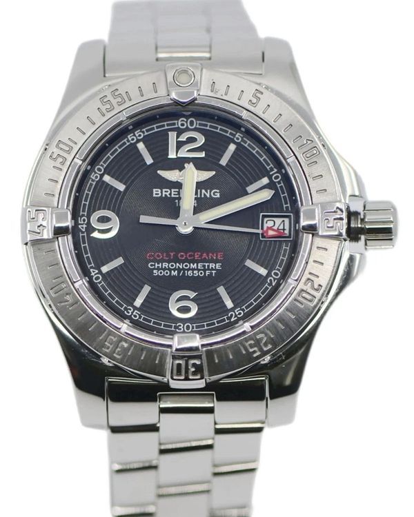 Breitling Colt Ocean 33MM Quartz Black Dial Steel Bracelet (A77380)
