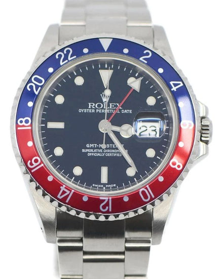 Rolex GMT-Master II "Pepsi" 40MM Black Dial Oyster Bracelet (16710)