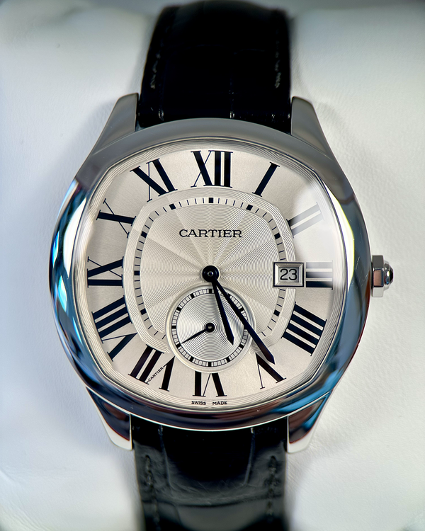 2017 Cartier Drive De Cartier 40MM Silver Dial Leather Strap (WSNM0004)