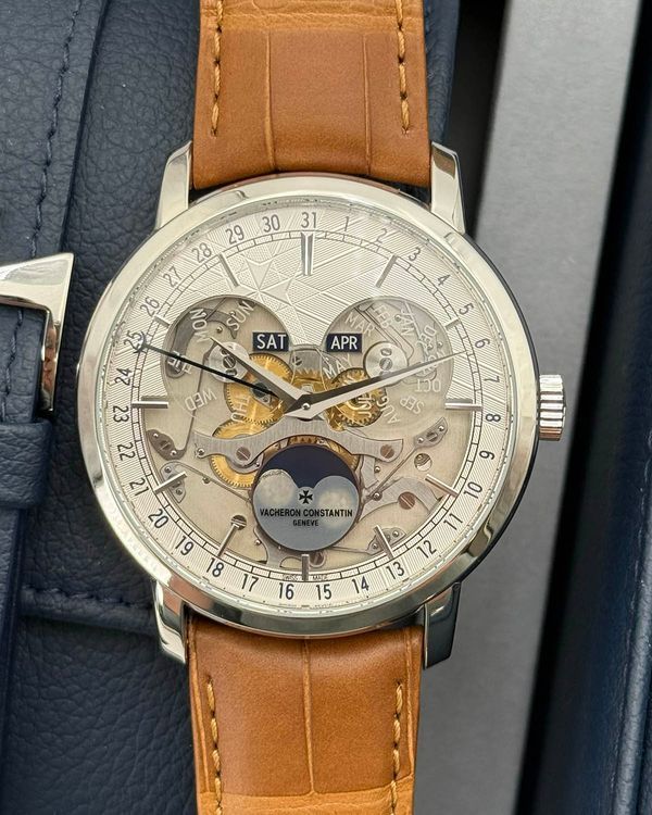 Vacheron Constantin Traditionnelle Complete Calendar Openface L. E. 41MM Skeleton Dial Leather Strap (4020T/000P-H038)