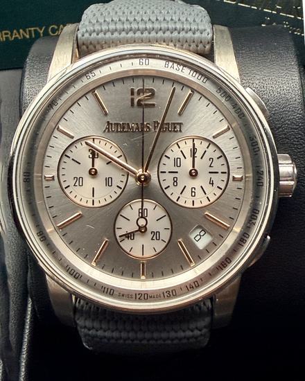 2020 Audemars Piguet Code 11.59 Selfwinding Chronograph 41MM Silver Dial Textile Strap (26393CR.OO.A009CR.01)
