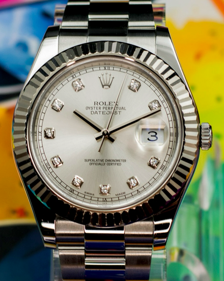 2016 Rolex Datejust II 41MM Silver Dial Oyster Bracelet (116334)