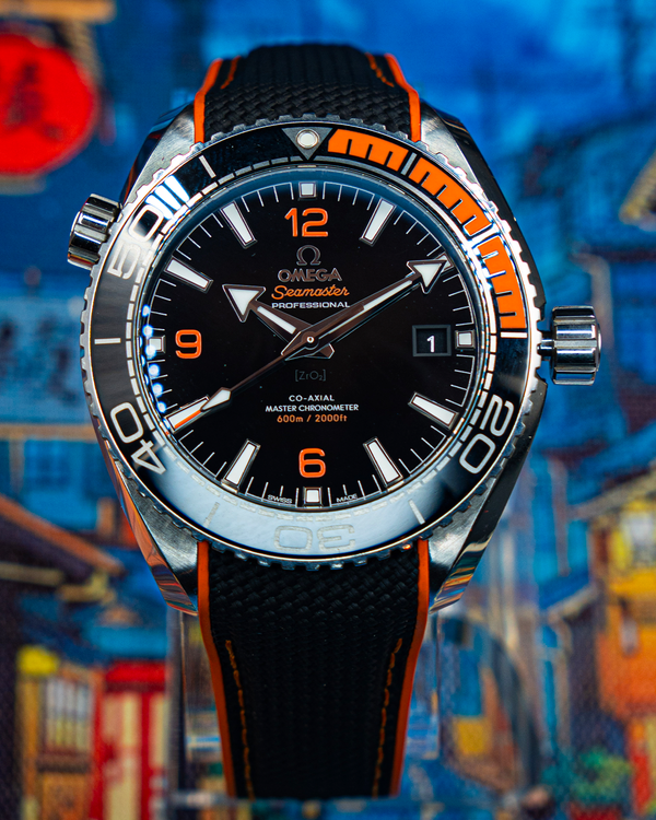 No Reserve - 2021 Omega Seamaster Planet Ocean 600M 43.5MM Black Dial Rubber Strap (215.32.44.21.01.001)