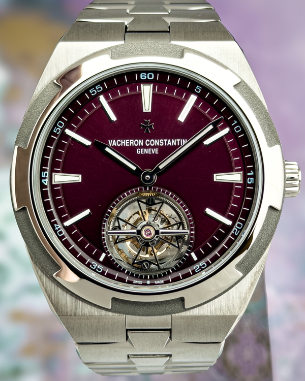 2026 Vacheron Constantin Overseas Tourbillon 42.5MM Red Dial Titanium Bracelet (6000V/210T-H179)
