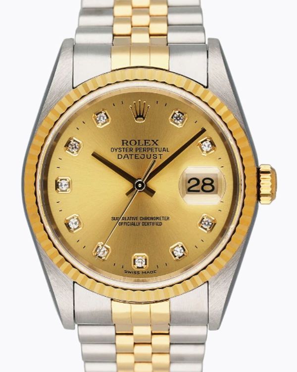 1995 Rolex Datejust 36MM Champagne Dial Two-Tone Jubilee Bracelet (16233)