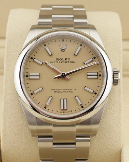 2026 Rolex Oyster Perpetual 41MM Beige Dial Oyster Bracelet (134300)
